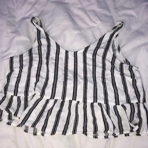 LA Hearts black and white stripped tank top - Picture 1 of 4